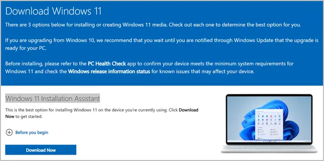 Windows 11 安裝助理