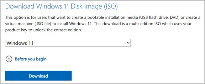 下載 Windows 11 ISO 檔案