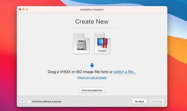 選擇 Windows 11 VHDX Parallels Desktop 17